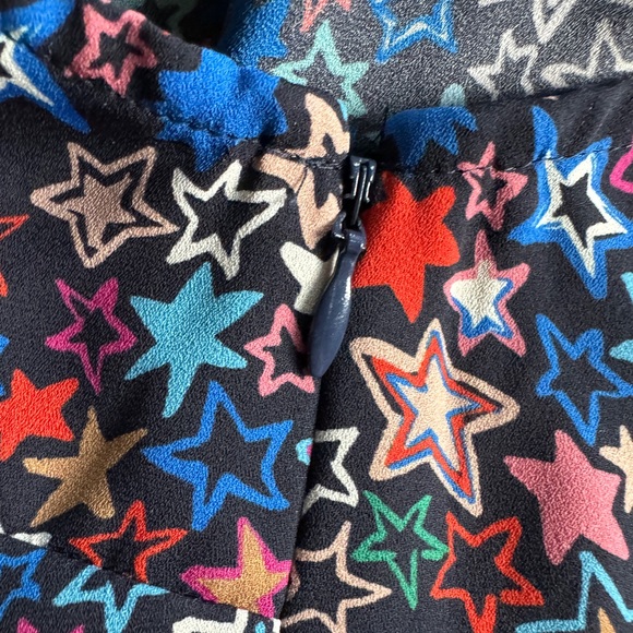 J. Crew Jacuzzi One Shoulder Top In Kaleidoscope Star Print Women's 4 Party - Picture 10 of 10